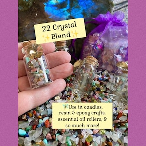 2/4/8oz Crystal “FairyFunfetti” Fairy Wish Bottles ~Crystal Confetti ~Blend of 22 Crystal Chips ~Epoxy/Resin Crafts ~Magic ~Candles ~Altars