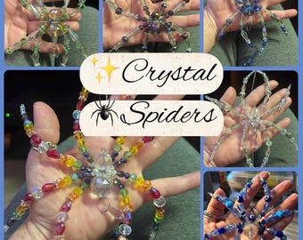 Large Crystal Beaded Spider Suncatchers *30mm Crystal Suncatcher *Faceted Crystal Beadwork *Custom Orders Available