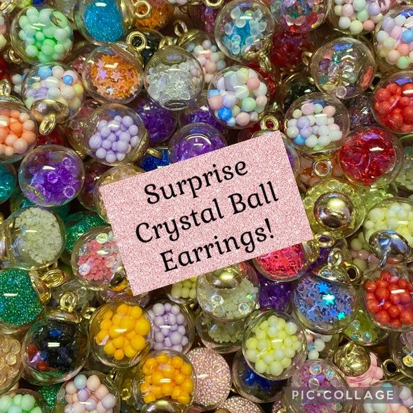 Surprise Crystal Ball Earrings!! Order "Fairy Chosen" Surprise Pair or Choose Already Made Pairs!! Nickel-Free/Hypoallergenic Earring Hooks