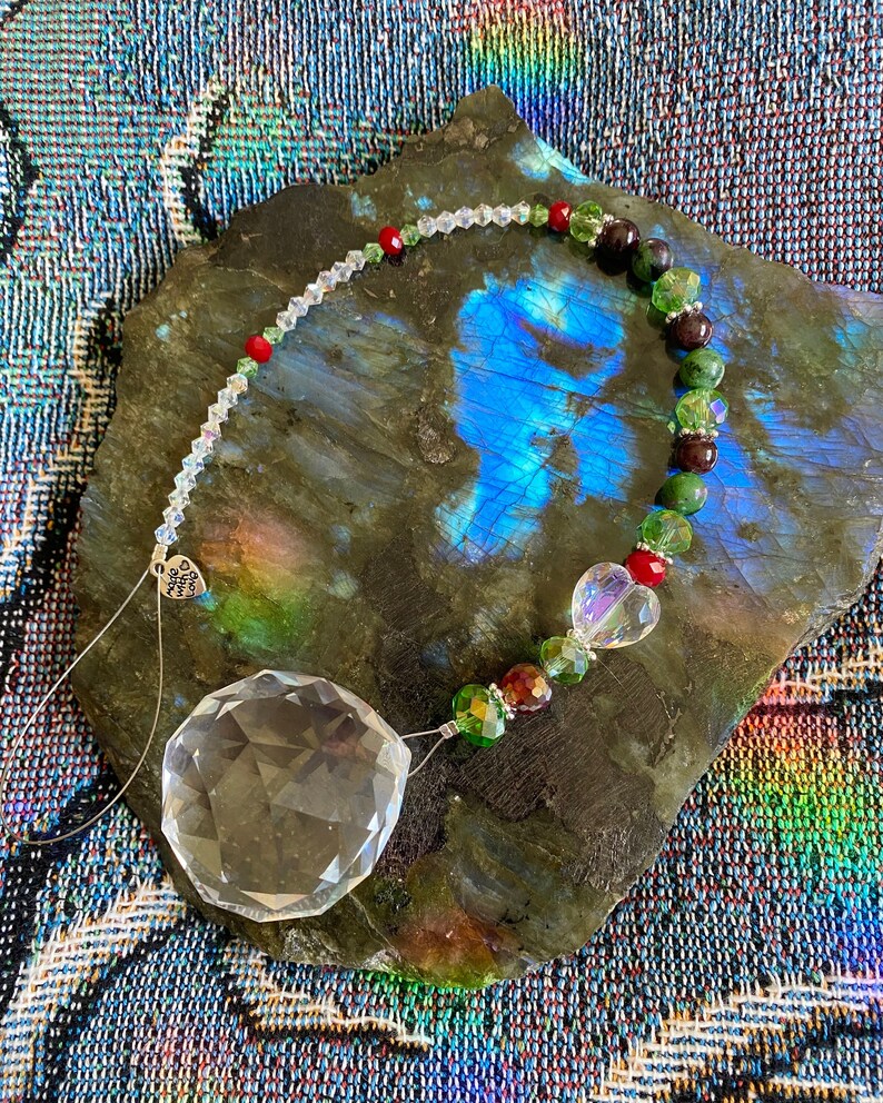 Ruby Zoisite/garnet 40mm Prism Suncatcher ~super Sparkly ~crystal Beads ...