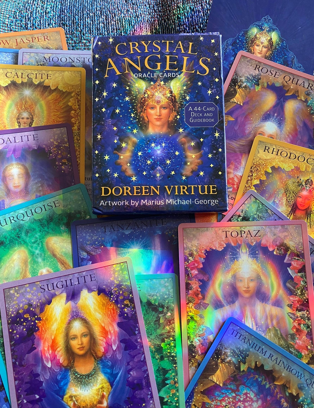 CRYSTAL ANGELS Oracle Cards by Doreen Virtue pocket Size Etsy