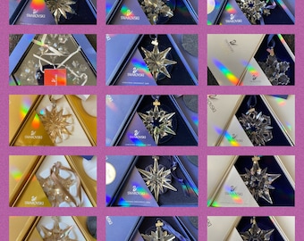1996-2011 *Vintage Swarovski Large Snowflakes ~Genuine Swarovski Crystal ~MIB ~Free Signature Confirmation Shipping *See Details to Save 10%