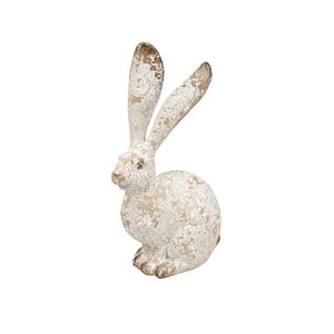 Distressed Long Eared Jack Rabbit, Antiqued Bunny, Bunny Figurine, Easter Bunny Decor