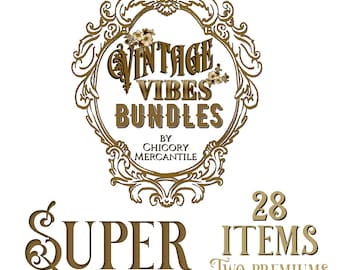 Curated Vintage Vibes Bundle, 28 Items, Interior Designer Curation