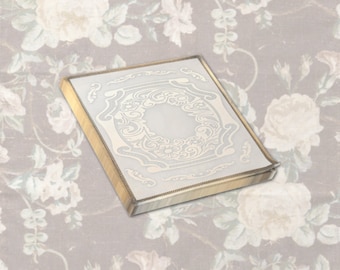 Bronze Floral Post-it® Note Pad, 3x3 or 4x4 Designer Sticky Notes