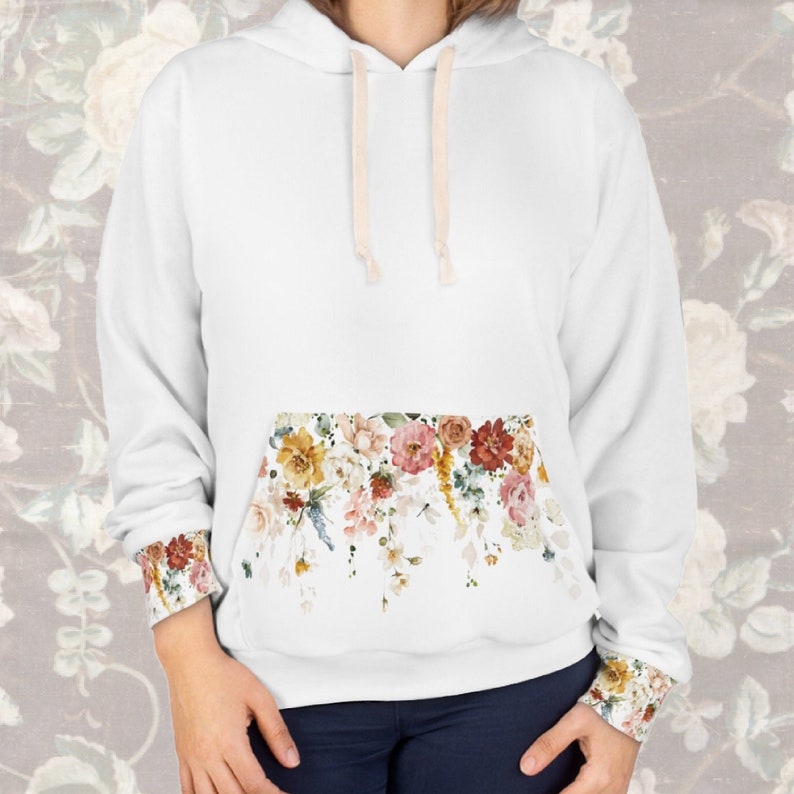 unique colorful floral hoodie