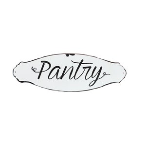 Metal Pantry Plaque, Metal Pantry Sign, Gifts for mom, Cursive Pantry Sign, Black and White Pantry Sign, Kitchen Gifts Kitchen Decor Signs