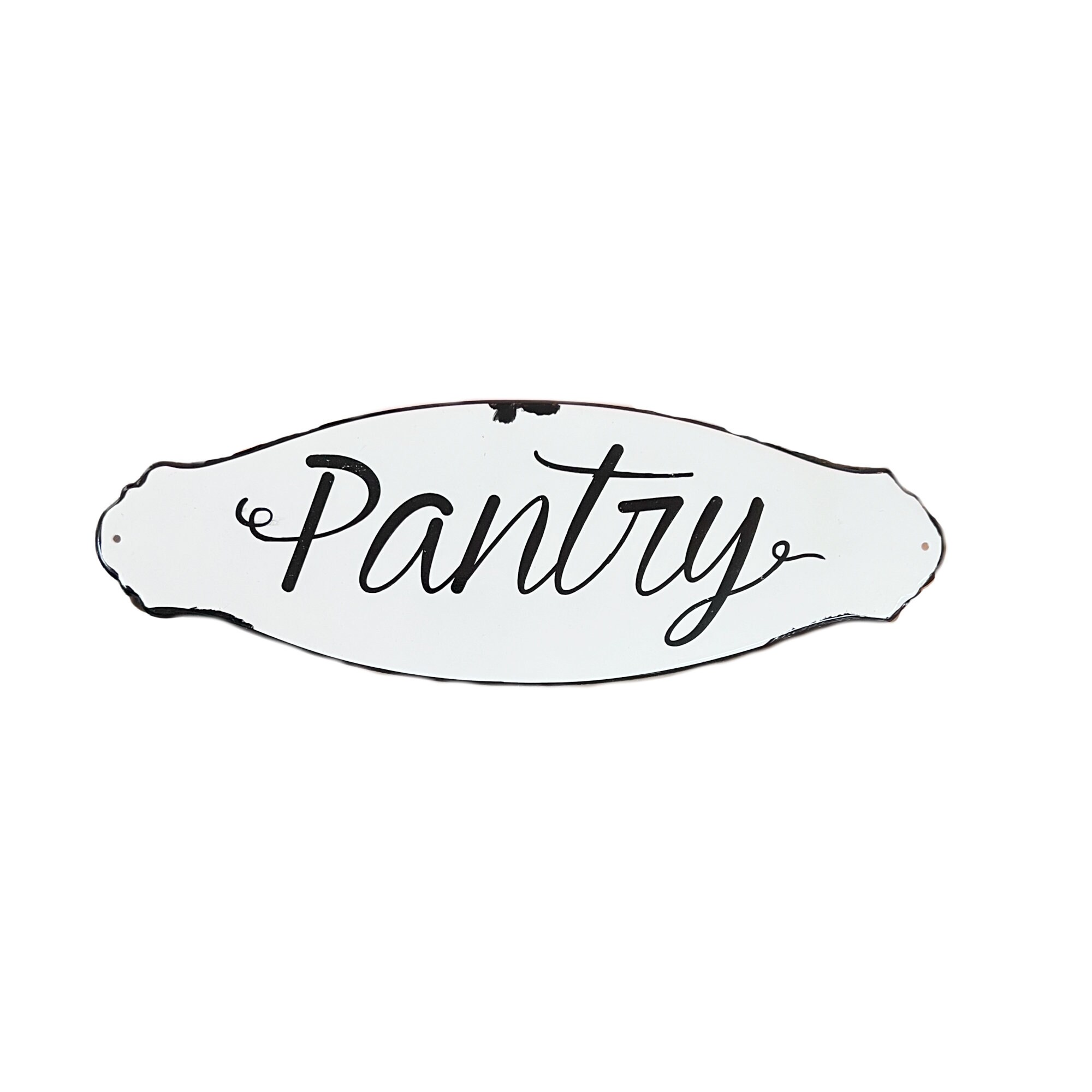 Metal Pantry Plaque Metal Pantry Sign Pantry Sign Cursive Etsy UK