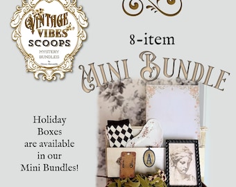 Vintage Vibes Mini Mystery Bundle, 8 Item Bundle, Holiday Decor Bundle, Vintage Home Decor