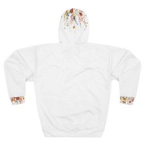 Floral Cottage Core Pullover Hoodie Floral Pocket Sweatshirt Unique Floral Hoodie colorful flowers feminine sweatshirt bridal party hoodies afbeelding 3