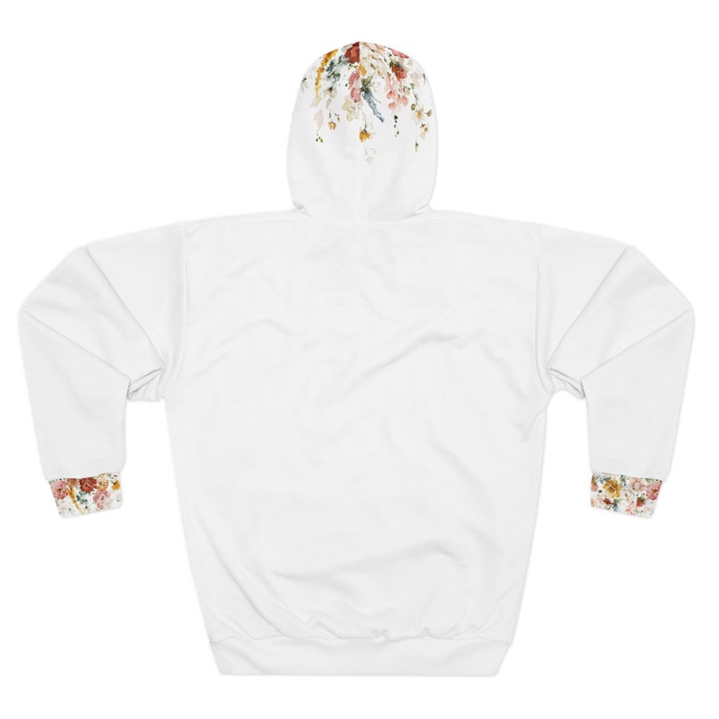 Floral Cottage Core Pullover Hoodie Floral Pocket Sweatshirt Unique Floral Hoodie colorful flowers feminine sweatshirt bridal party hoodies afbeelding 3