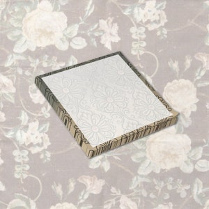 Bronze Flower Doodles Post-it® Note Pad, 3x3 or 4x4 Designer Sticky Notes