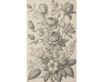 10x17 Vintage Botanicals Poster, Vintage Wall Decor, Unframed Print