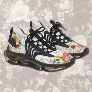Women&#39;s Floral Sneakers, Floral Tennis Shoes, Floral Runners