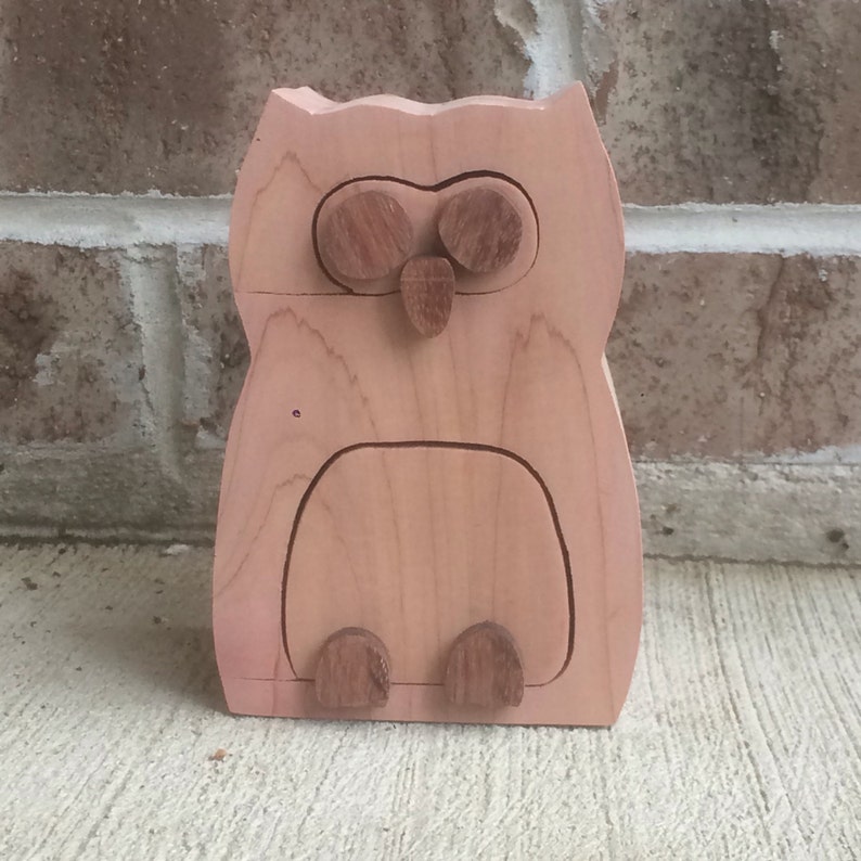 Aromatic cedar owl bandsaw box Etsy