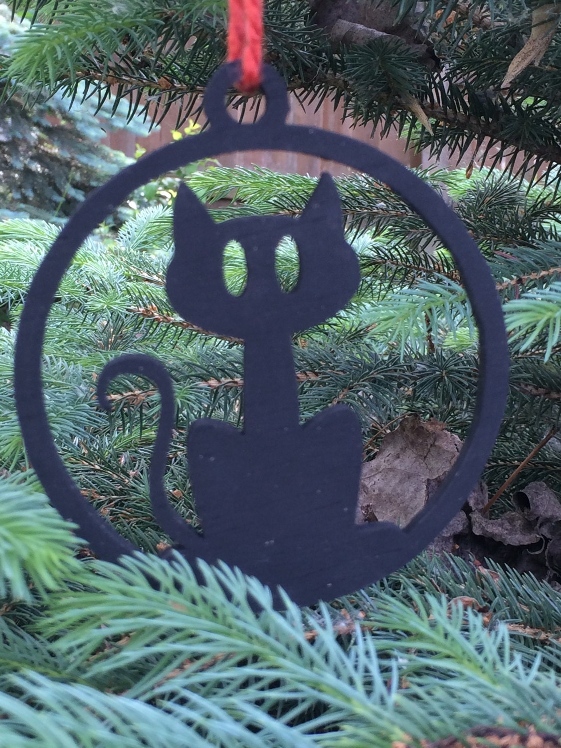 Black Cat Ornament Etsy