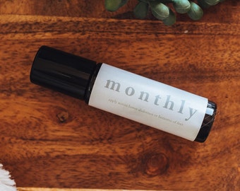 Love Your Monthly Gift Roll On | Women's Health Apothecary Line | Holistic Healthy Cycle, PMS Support + Menopause Support | Balance Hormones