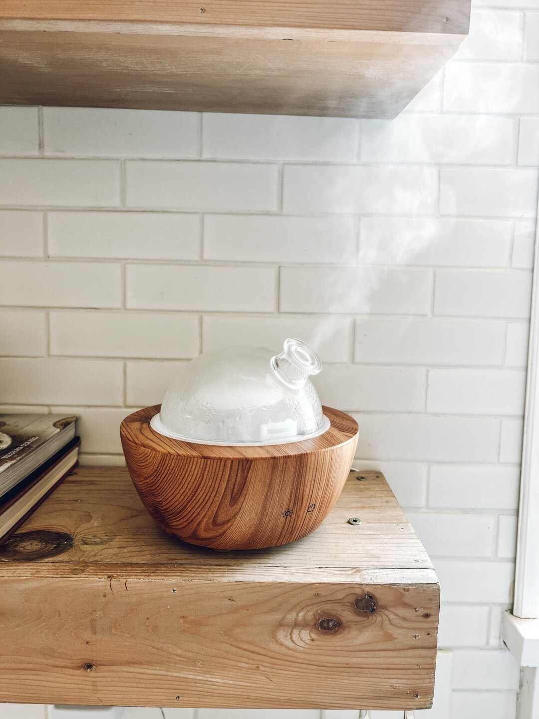 Wood Grain Glass Dome Diffuser Glass Diffuser for Etsy Australia