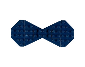 Navy Brick Bow Tie