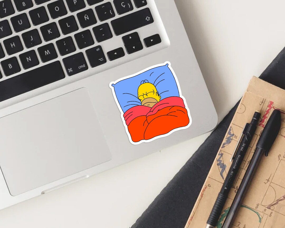 Homer Simpson Vinyl Sticker Big Toasty Cinnamon Bun Matte Etsy