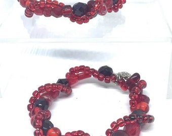 Beaded Napkin Rings: Jeweled Table Decor (Set of 2)