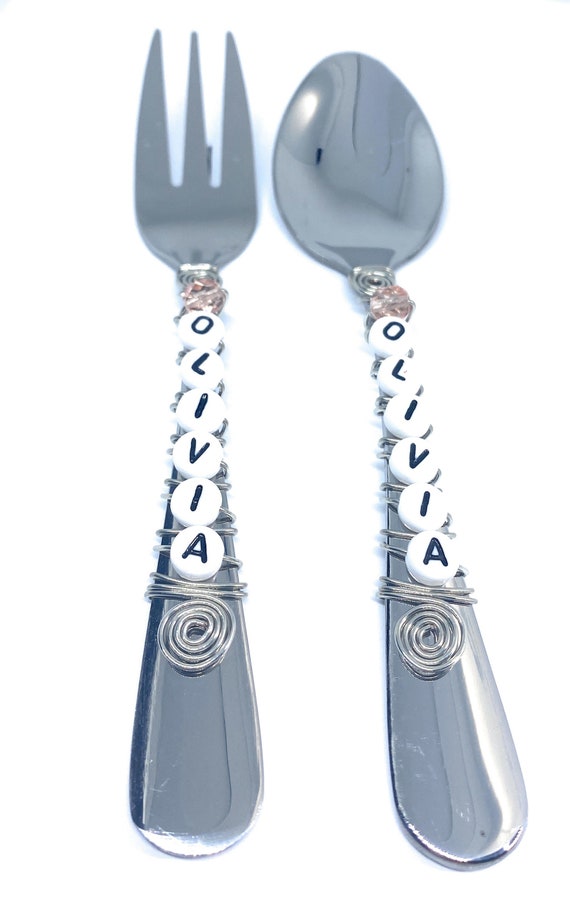 Cheer.US Baby Spoon & Baby Fork Set, Children's Safe Flatware