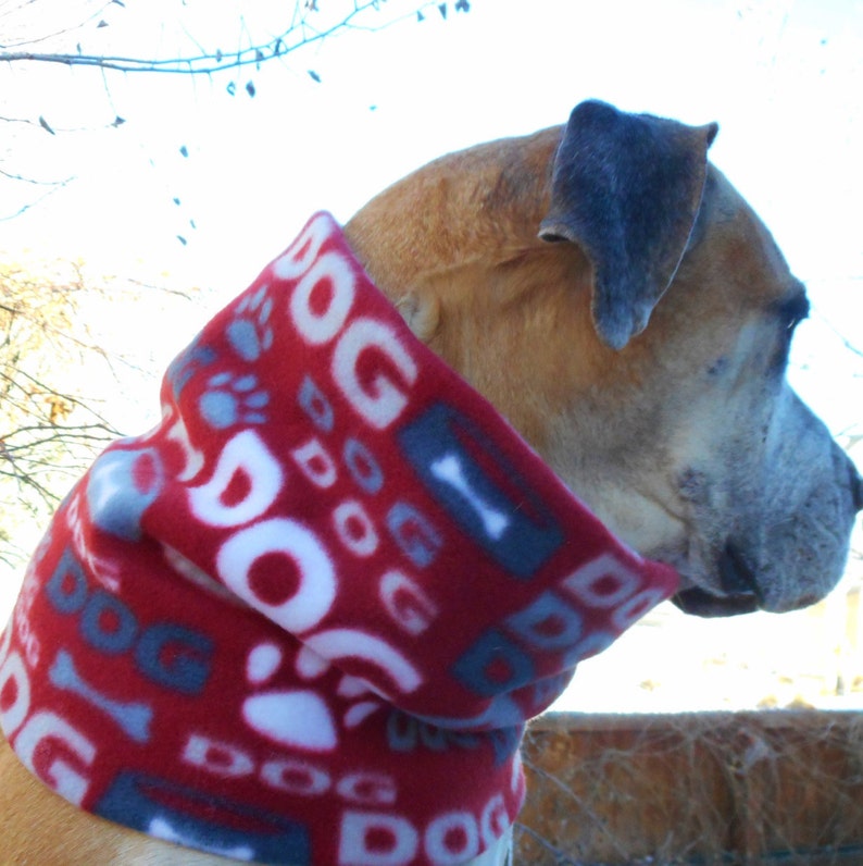 Big Dog Neckwarmer Fleece Snood Scarf Neck Warmer Gaiter Etsy