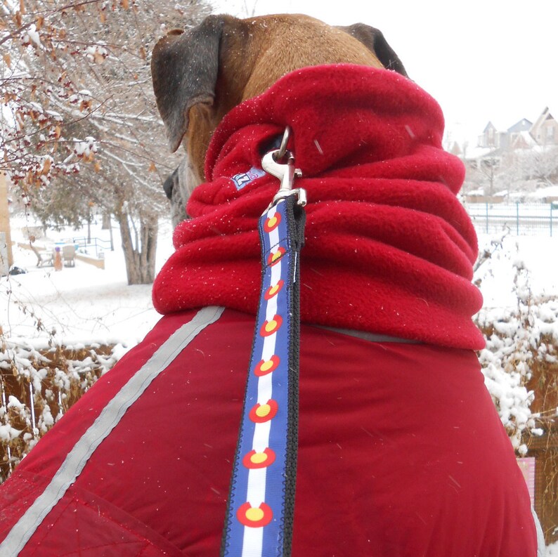 Large Dog Snood Fleece Neck & Ear Warmer Big Red Colorado Etsy