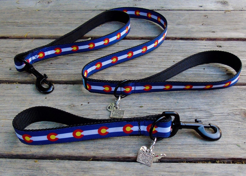 Double handle dog leash multiple loop leashes Colorado Etsy