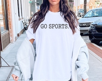 Go Sports T-Shirt: Comfort Colors Oversized Unisex Tee