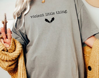 Violent Little Thing Comfort Colors Sweatshirt, Fourth Wing Basgiath War College Iron Flame Dragons Unisex T-Shirt, Bookish Gift Reader