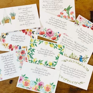 digital download, SET 1 of Scripture Cards, verses 1-5, memory cards, ready to ship