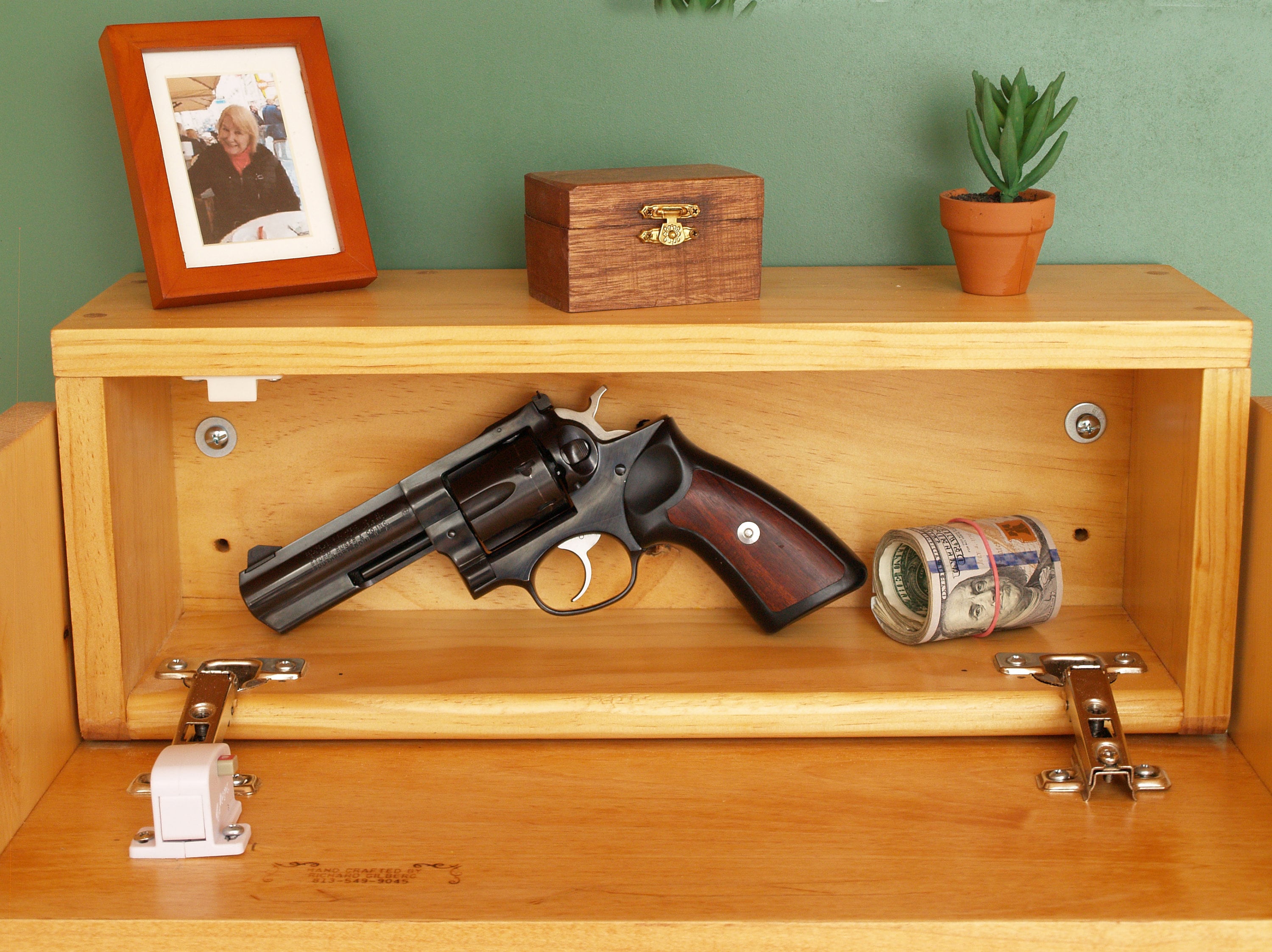 Locking Concealment Gun Shelf Hidden Compartment Etsy