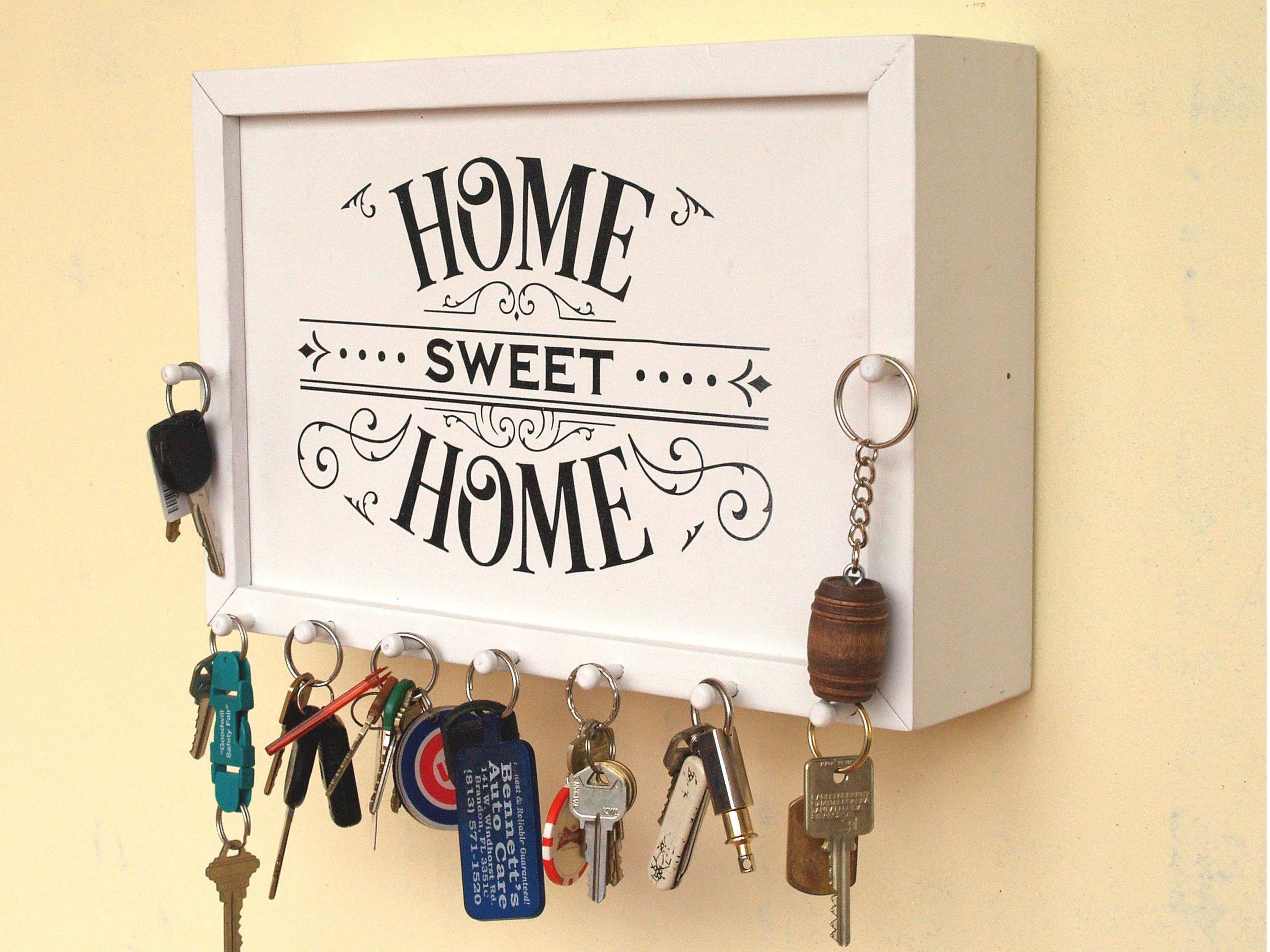 Gun Concealment Case Key Rack With Hidden Secrect Compartment Etsy