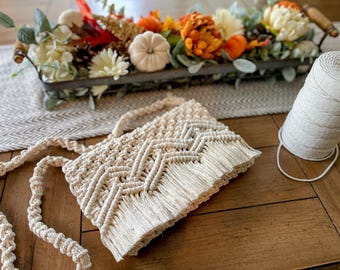 Macrame Envelope Clutch Crossbody Bag