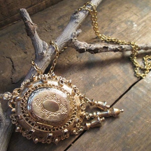 Vintage Victorian Style Florenza Double Locket Necklace (D-112)