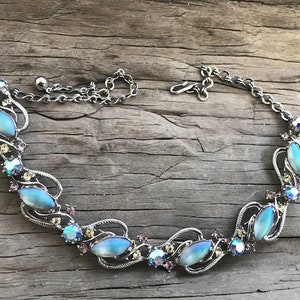 Florenza Translucent Marquise and Round Cut Rhinestone Choker Necklace (D-21)