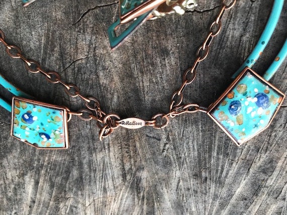 Rare Vintage 1950s Matisse Copper in Teal-Blue Sp… - image 9