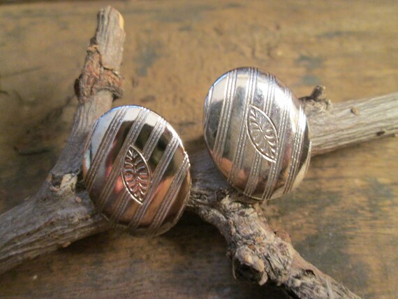 Vintage Lightweight Sterling Button Cufflinks  (F… - image 1