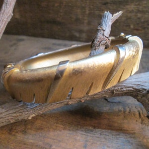 Vintage Crown Trifari Gold-Tone Bracelet with Hook  (C-18)