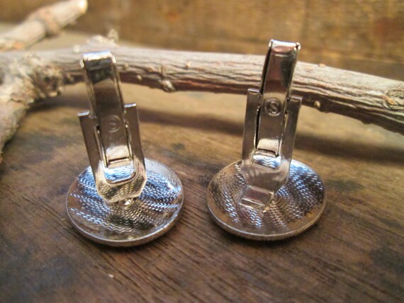 Vintage Lightweight Sterling Button Cufflinks  (F… - image 4