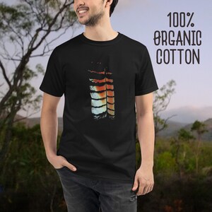 Herren Bio-Baumwolle schwarz Cockatoo Feder Tshirt, Festival Shirt, Straße tragen, Tribal Tshirt, Feder Tshirt, Feder Druck
