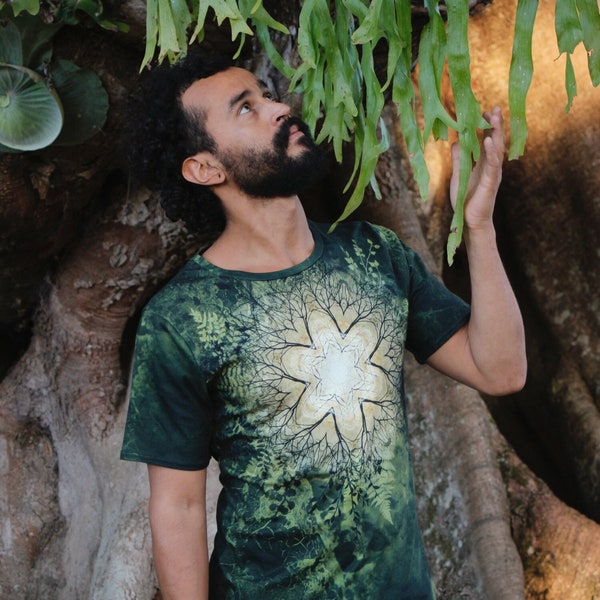 SPRING STAR  Men's T-shirt /Unisex Tee / Mandala Shirt // Sacred Geometry Shirt // Nature tshirt, psychedelic tee, rave shirt, festival tee.