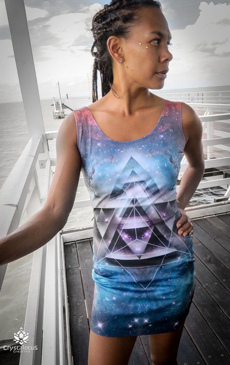 trippy mini dress mandala dress leaf print psychedelic dress gum leaf festival dress MERKASTAR Bodycon Dress,fractal mini dress