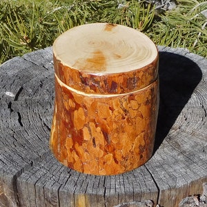 Pinon Salt Cellar / Treasure Keeper with Magnetic Lid, 1/2 cup Capacity