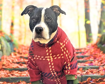 Fleece Sweater for Dogs, Christmas Dog Pullover, Winter Clothing for Large Dogs, Gift for Dogs, Clothes for Big Dogs, Festive Shirt for Dogs