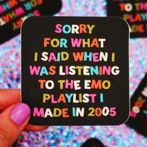 2005 Emo Playlist Sticker | Funny Millennial Emo Vinyl Decal