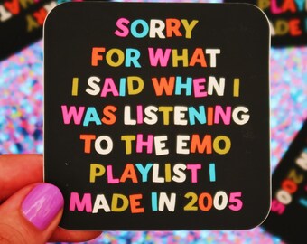 2005 Emo Playlist Sticker | Funny Millennial Emo Vinyl Decal