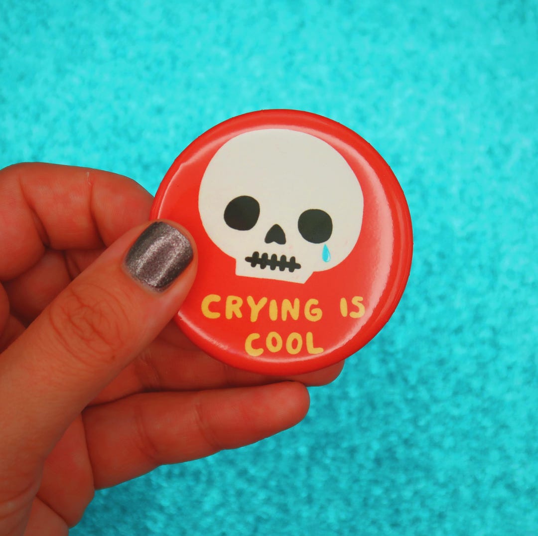 Skull Tear Pinback Button | 2.25