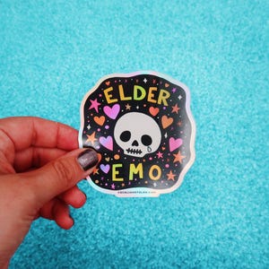 Elder Emo Holographischer Sticker 3 inch